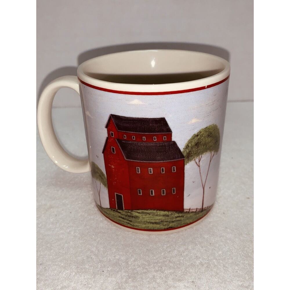 Barn Mug Warren Kimble Barns by Sakura NY 1998 Ceramic C Handle Coffee 3 Floor